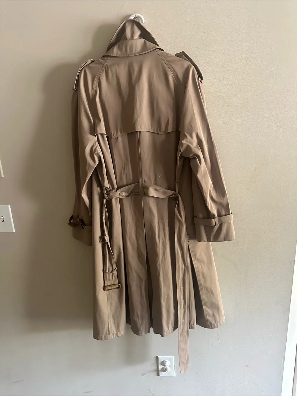 Men's Classic Beige Trench Coat - Timeless Double-Breasted Style